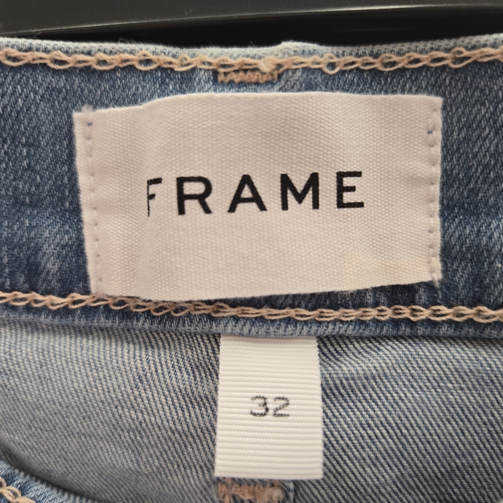 NWT Frame Le High‎ Skinny Raw Hem After Jeans NWT Size 32/ 12 - Picture 2 of 15